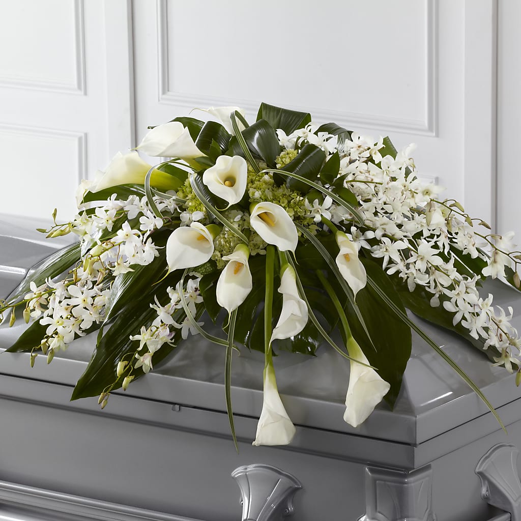 Angel Wings Casket Spray – Floral Design By Nikki, Irvine KY