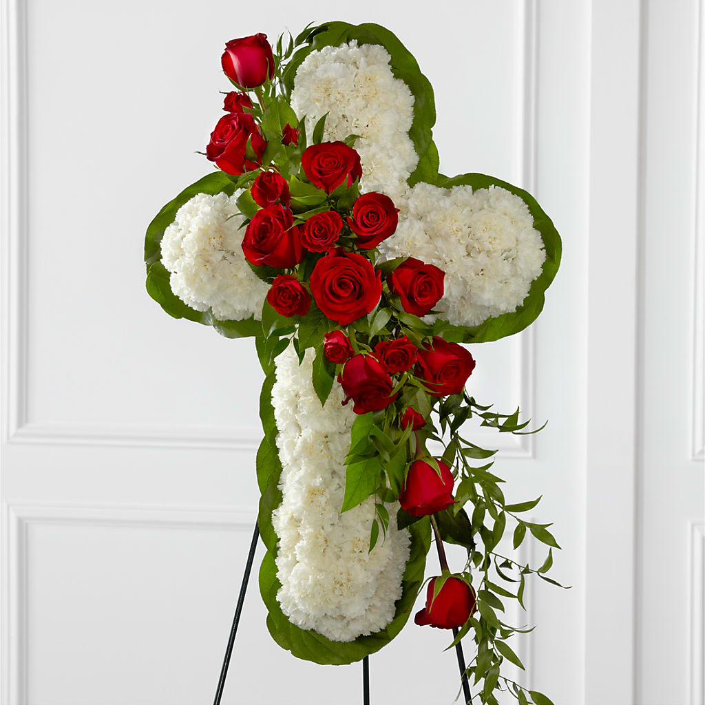 Floral Cross Easel – Floral Design By Nikki, Irvine KY