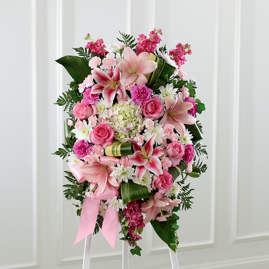 Comforting Standing Spray – Floral Design By Nikki, Irvine KY