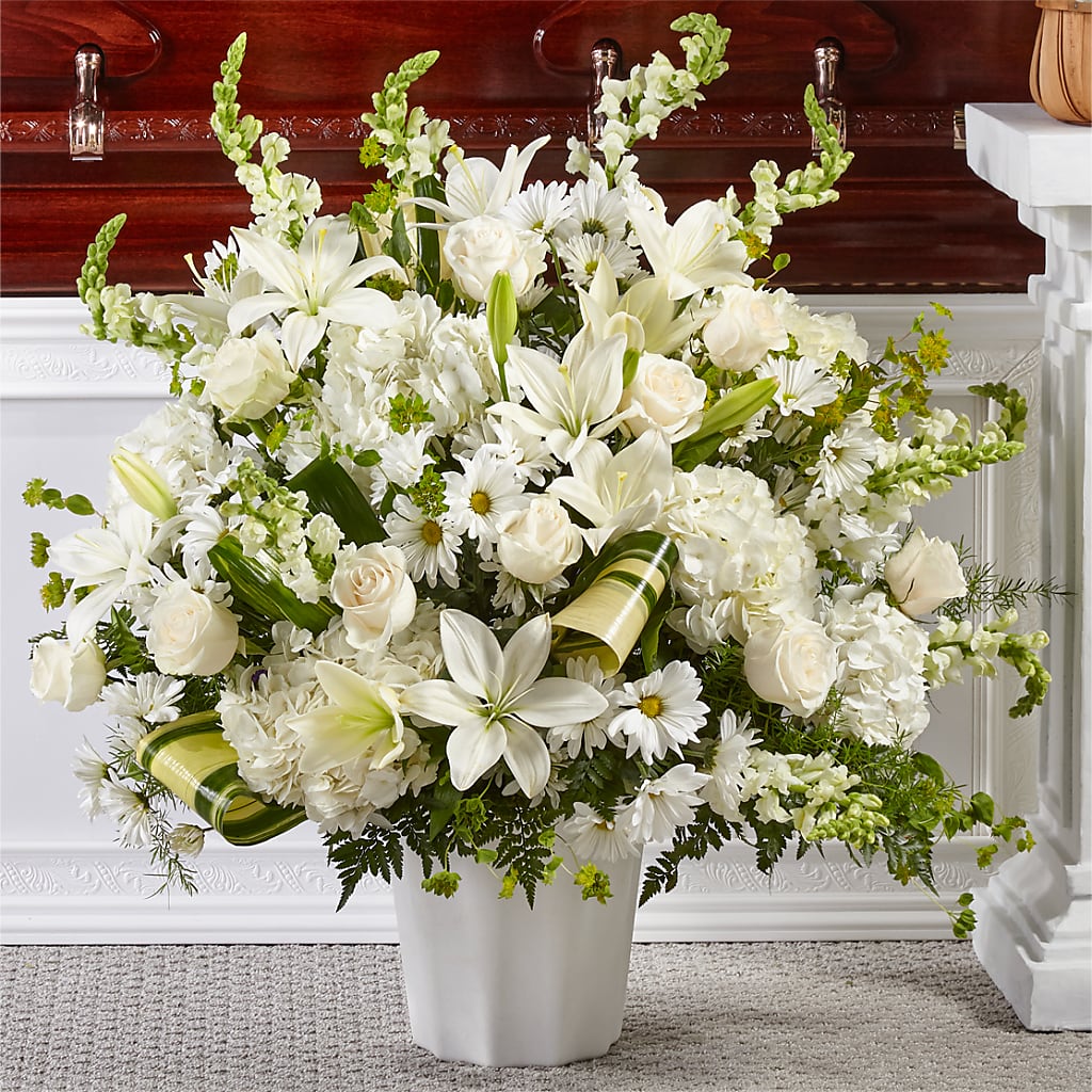 Thoughts of Tranquility Floor Basket – Floral Design By Nikki, Irvine KY