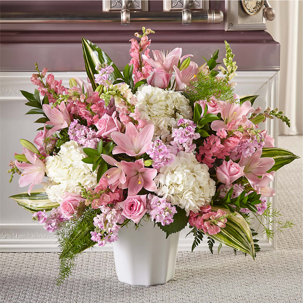 Simply Serene Floor Basket – Floral Design By Nikki, Irvine KY