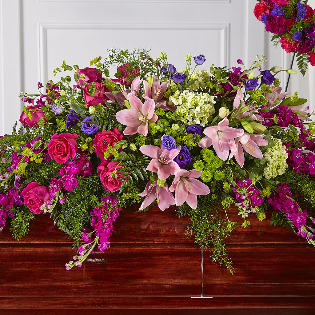 Radiant Tribute Casket Spray – Floral Design By Nikki, Irvine KY