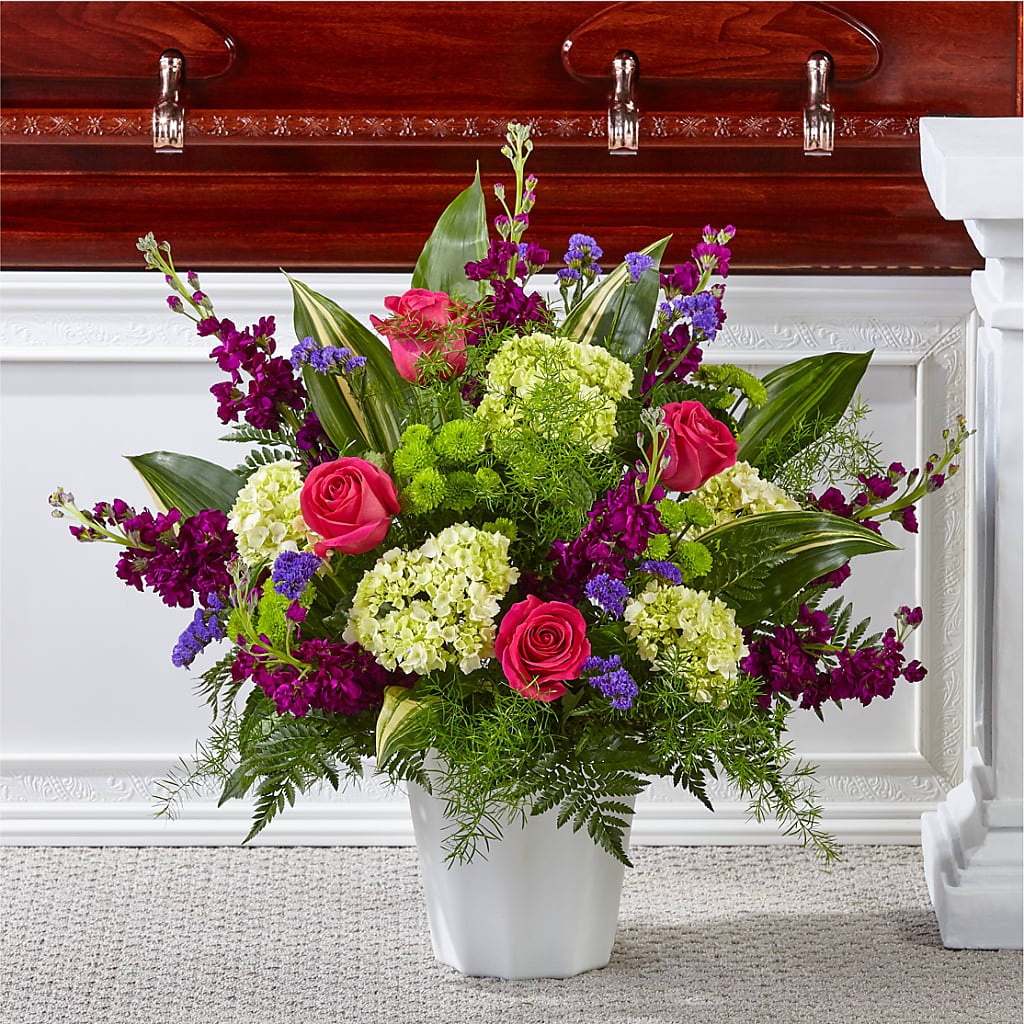Beautiful Horizons Floor Basket – Floral Design By Nikki, Irvine KY