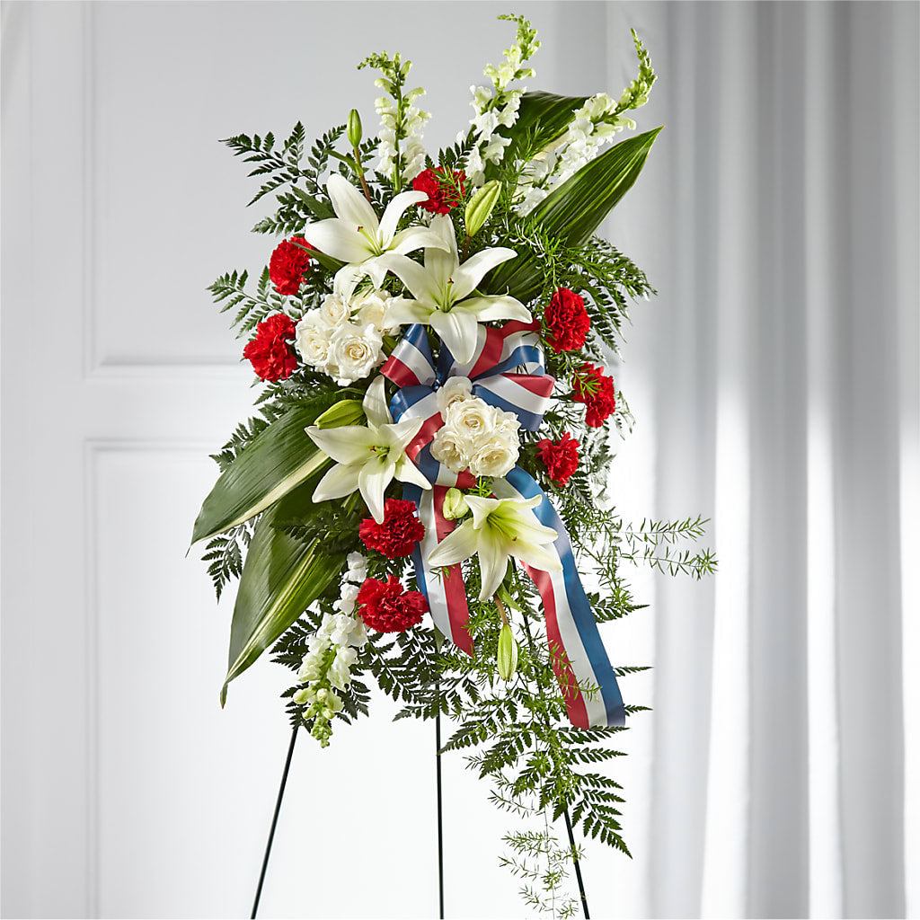 Stars of Life Standing Spray – Floral Design By Nikki, Irvine KY