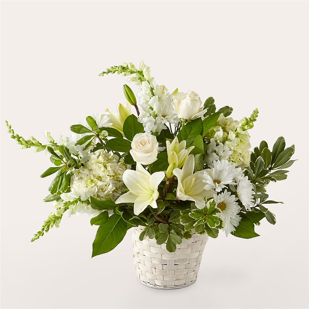 Ivory Elegance Floral Basket – Floral Design By Nikki, Irvine KY