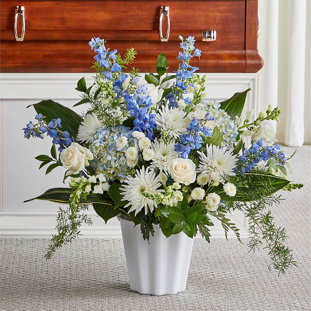 Everlasting Memories Floor Basket – Floral Design By Nikki, Irvine KY