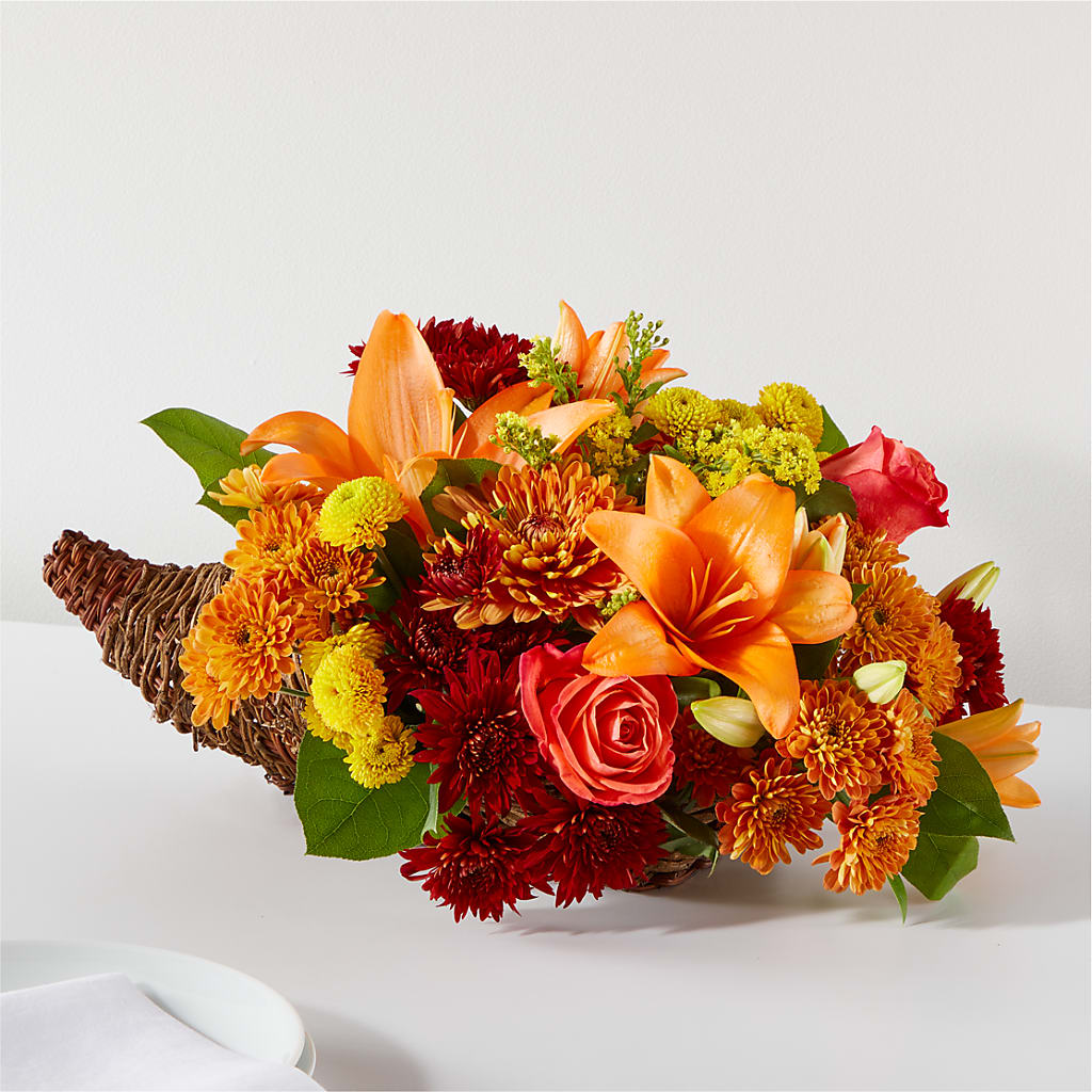 Bouquet of Blessings Cornucopia – Floral Design By Nikki, Irvine KY
