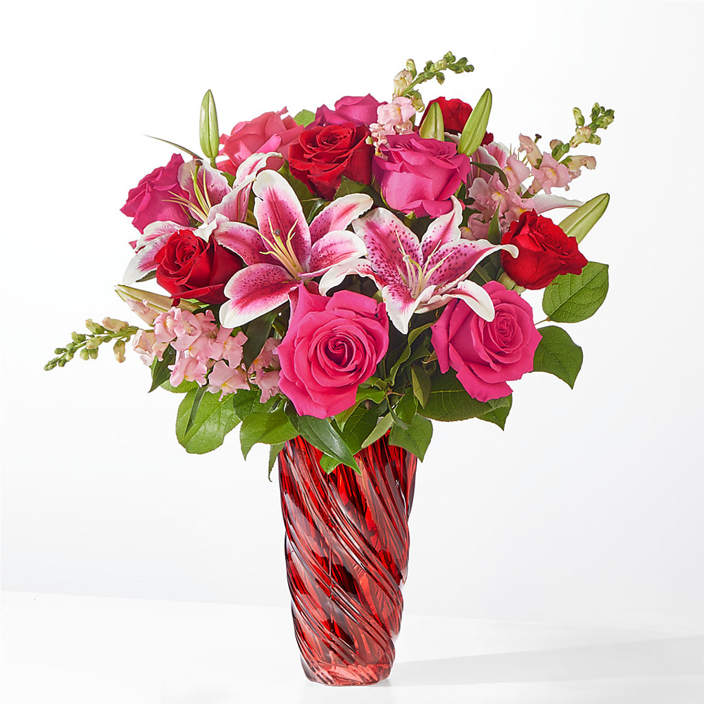 Always You Bouquet with Luxe Swirl Vase – Floral Design By Nikki, Irvine KY