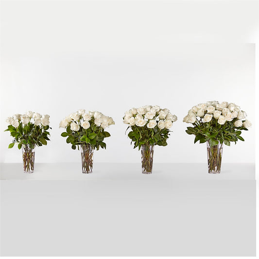 Long Stem White Rose Bouquet –  Floral Design By Nikki, Irvine KY