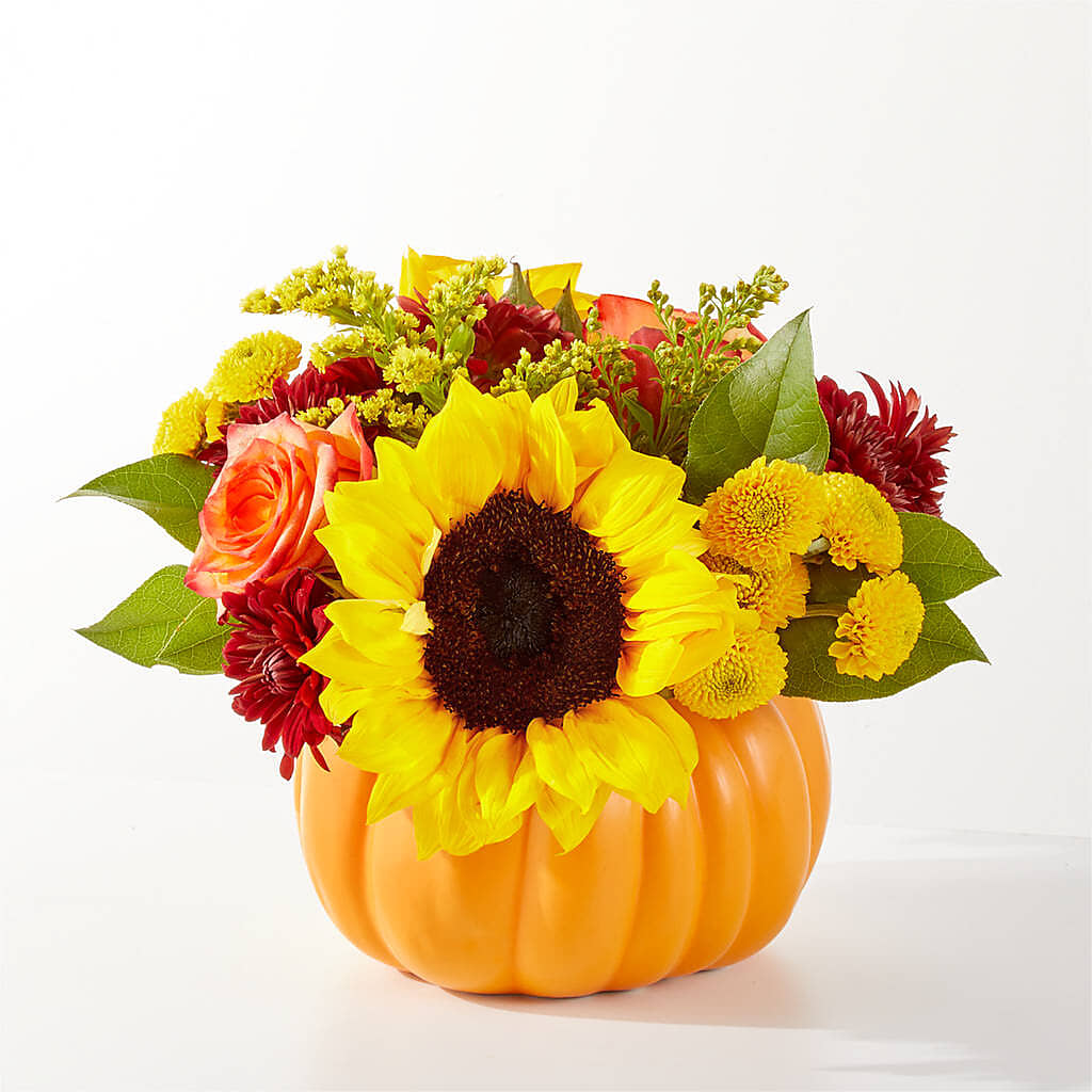 Golden Gourd Pumpkin Bouquet –  Floral Design By Nikki, Irvine KY