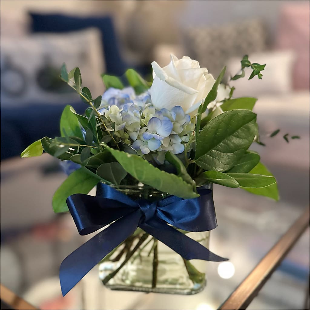 Sky Blue Delight Bouquet –  Floral Design By Nikki, Irvine KY
