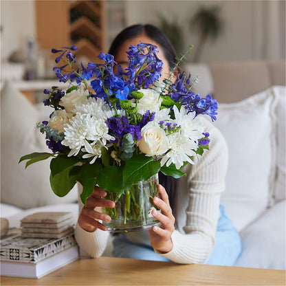 Cerulean Waves Bouquet –  Floral Design By Nikki, Irvine KY