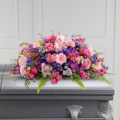 Glorious Garden Casket Spray –  Floral Design By Nikki, Irvine KY