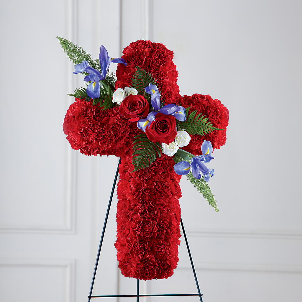 Faithful Hero Floral Cross –  Floral Design By Nikki, Irvine KY