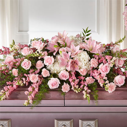 Life & Remembrance Casket Spray –  Floral Design By Nikki, Irvine KY