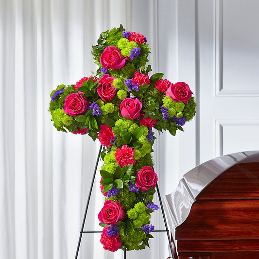 Tribute Rose Floral Cross –  Floral Design By Nikki, Irvine KY