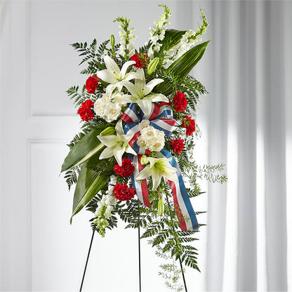 Stars of Life Standing Spray –  Floral Design By Nikki, Irvine KY
