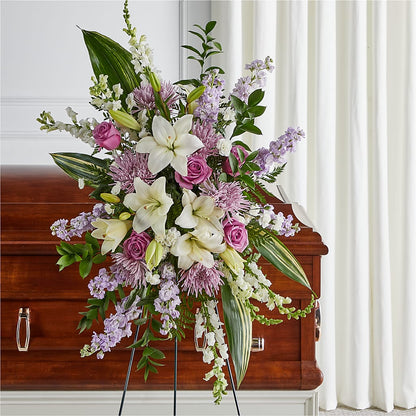 Grateful Hearts Standing Spray –  Floral Design By Nikki, Irvine KY