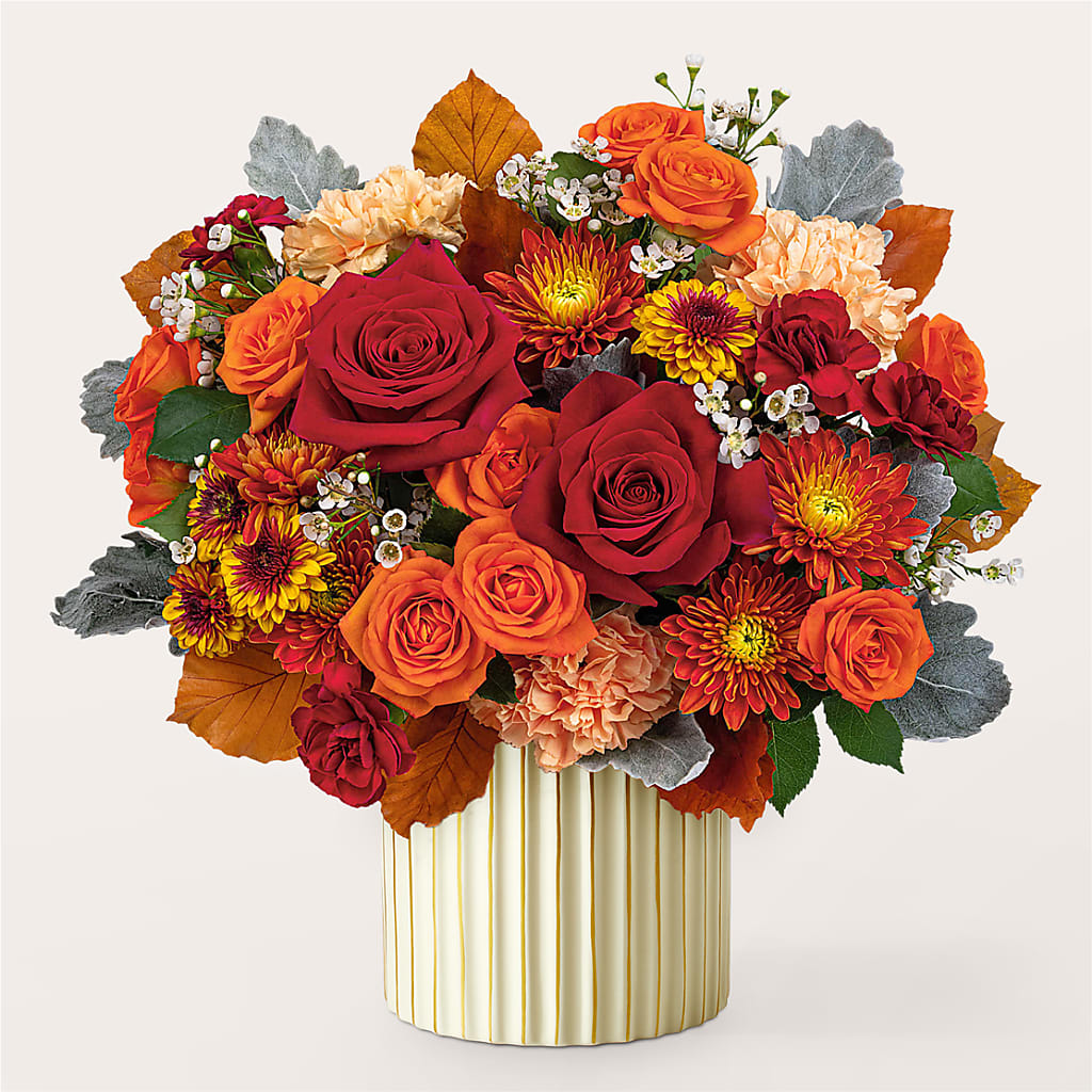 Merlot Bouquet with Ivory Vase –  Floral Design By Nikki, Irvine KY