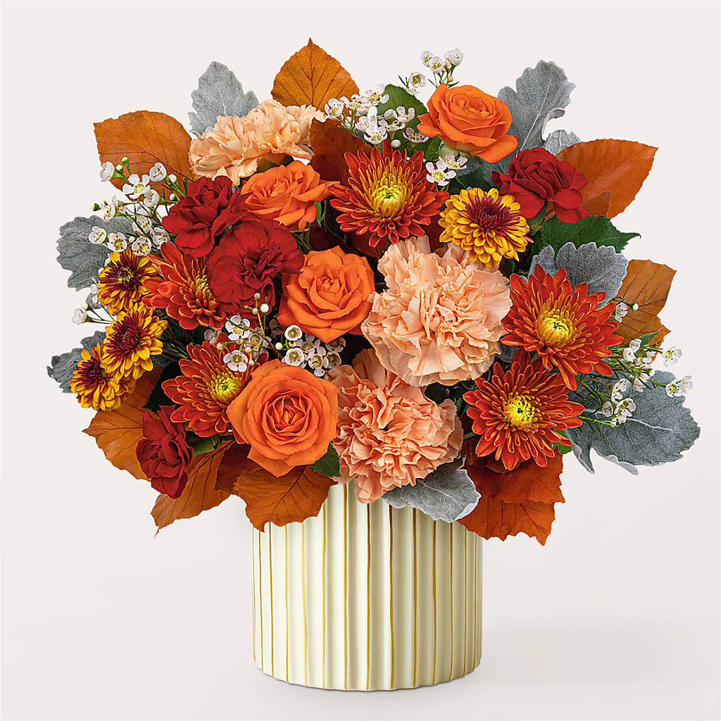 Merlot Bouquet with Ivory Vase –  Floral Design By Nikki, Irvine KY