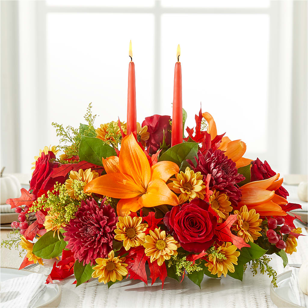 Autumn's Embrace Centerpiece –  Floral Design By Nikki, Irvine KY