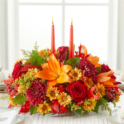 Autumn's Embrace Centerpiece –  Floral Design By Nikki, Irvine KY