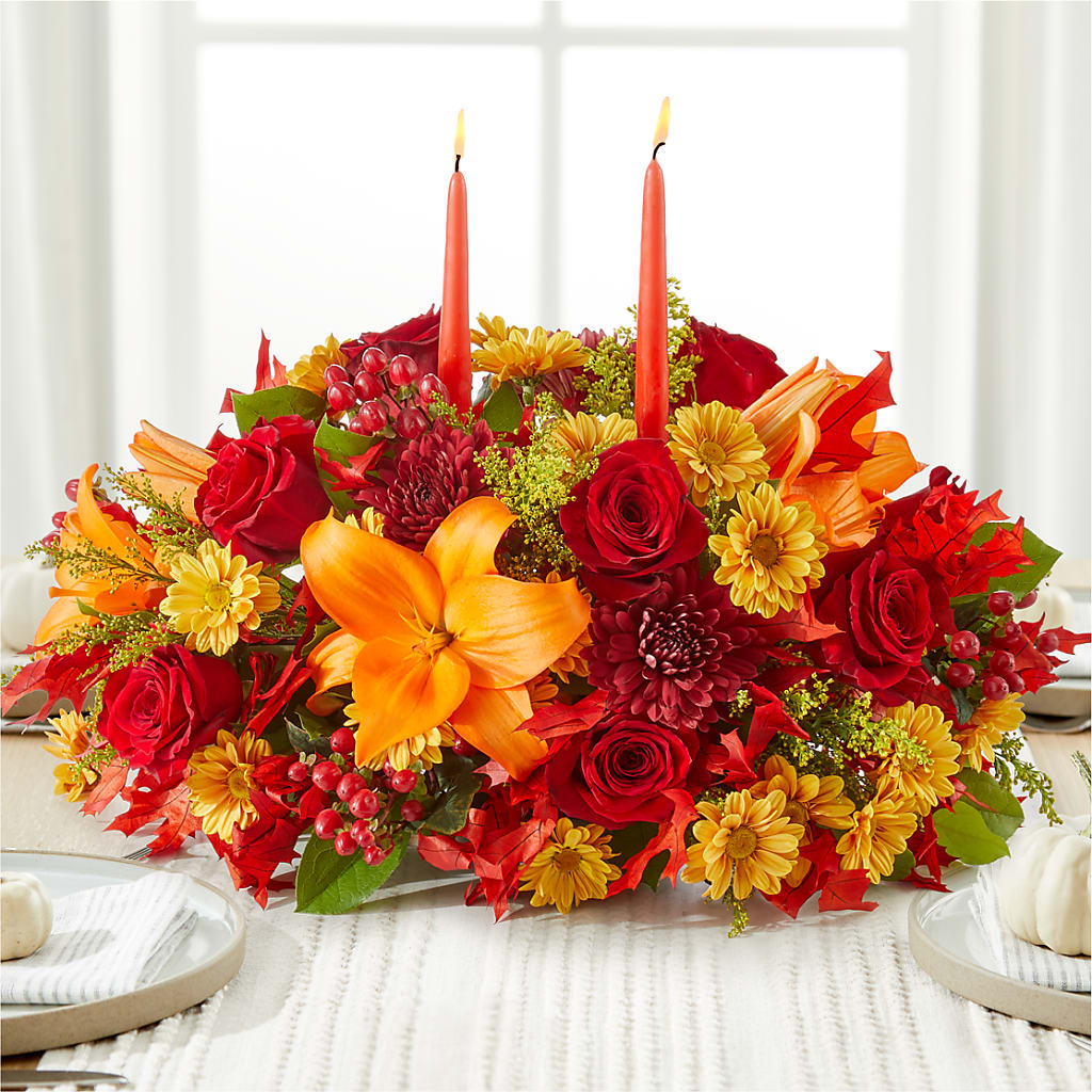 Autumn's Embrace Centerpiece –  Floral Design By Nikki, Irvine KY