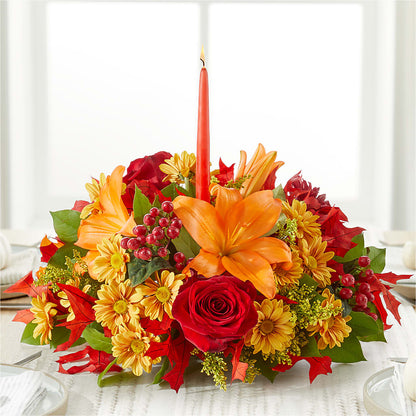 Autumn's Embrace Centerpiece –  Floral Design By Nikki, Irvine KY