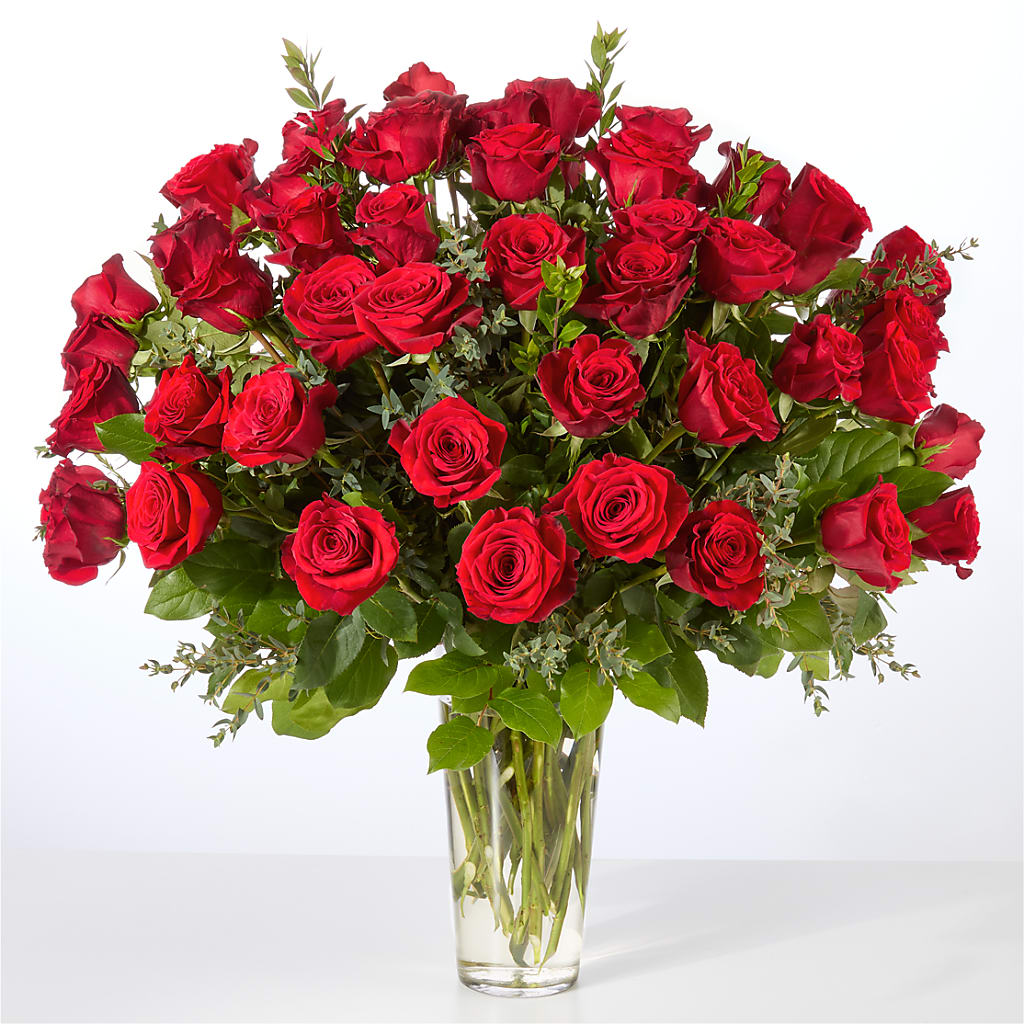 Forever Yours Fifty Stem Red Rose Bouquet –  Floral Design By Nikki, Irvine KY