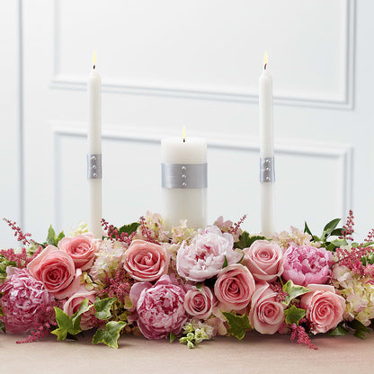 Worldwide Romance Unity Candle Arrangement –  Floral Design By Nikki, Irvine KY