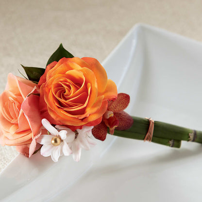 Sunset Dream Boutonniere –  Floral Design By Nikki, Irvine KY