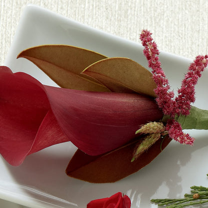 Red Calla Boutonniere –  Floral Design By Nikki, Irvine KY